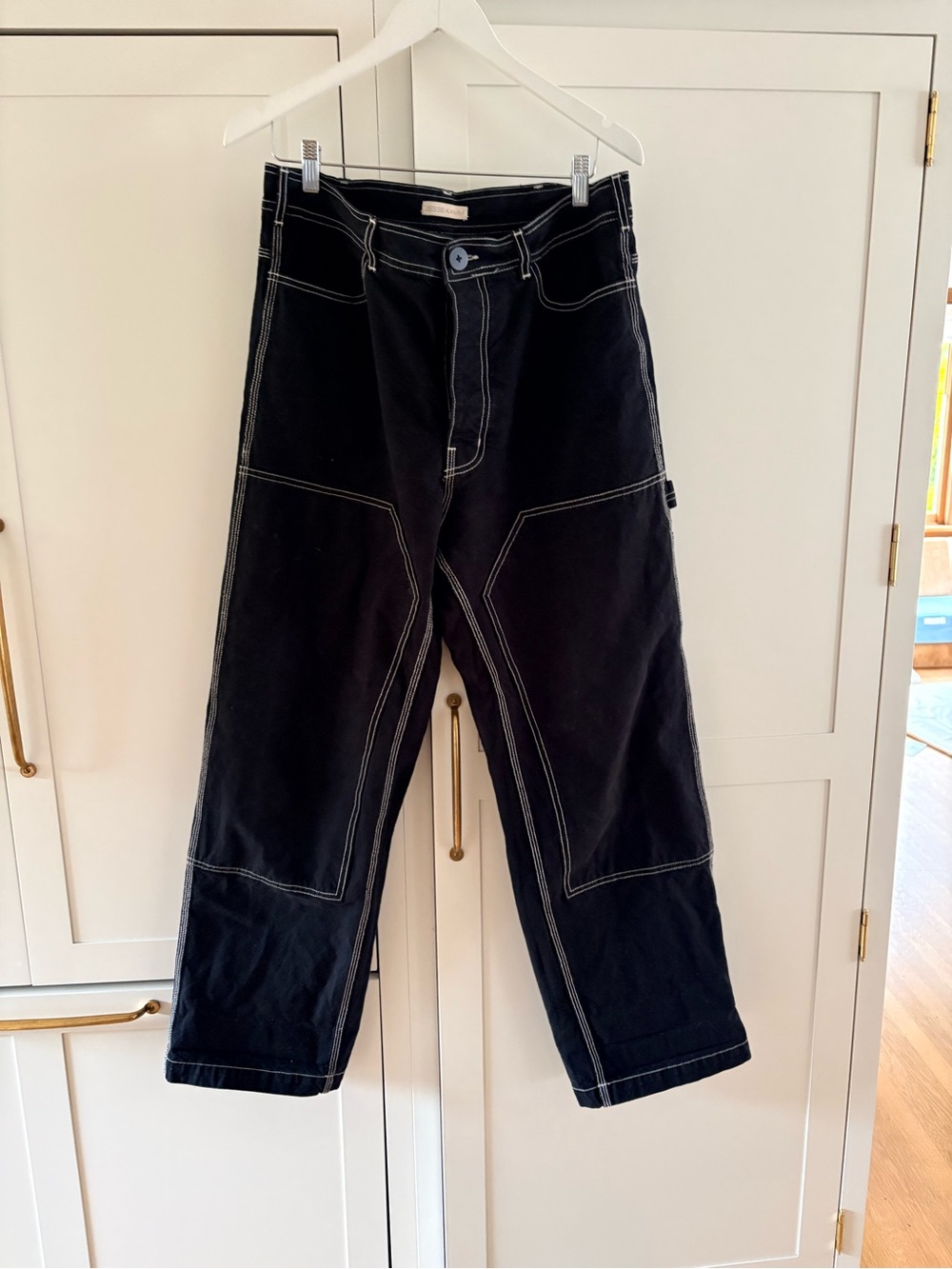 Jesse Kamm Patchwork Handy Pant Black Size 14 EUC
